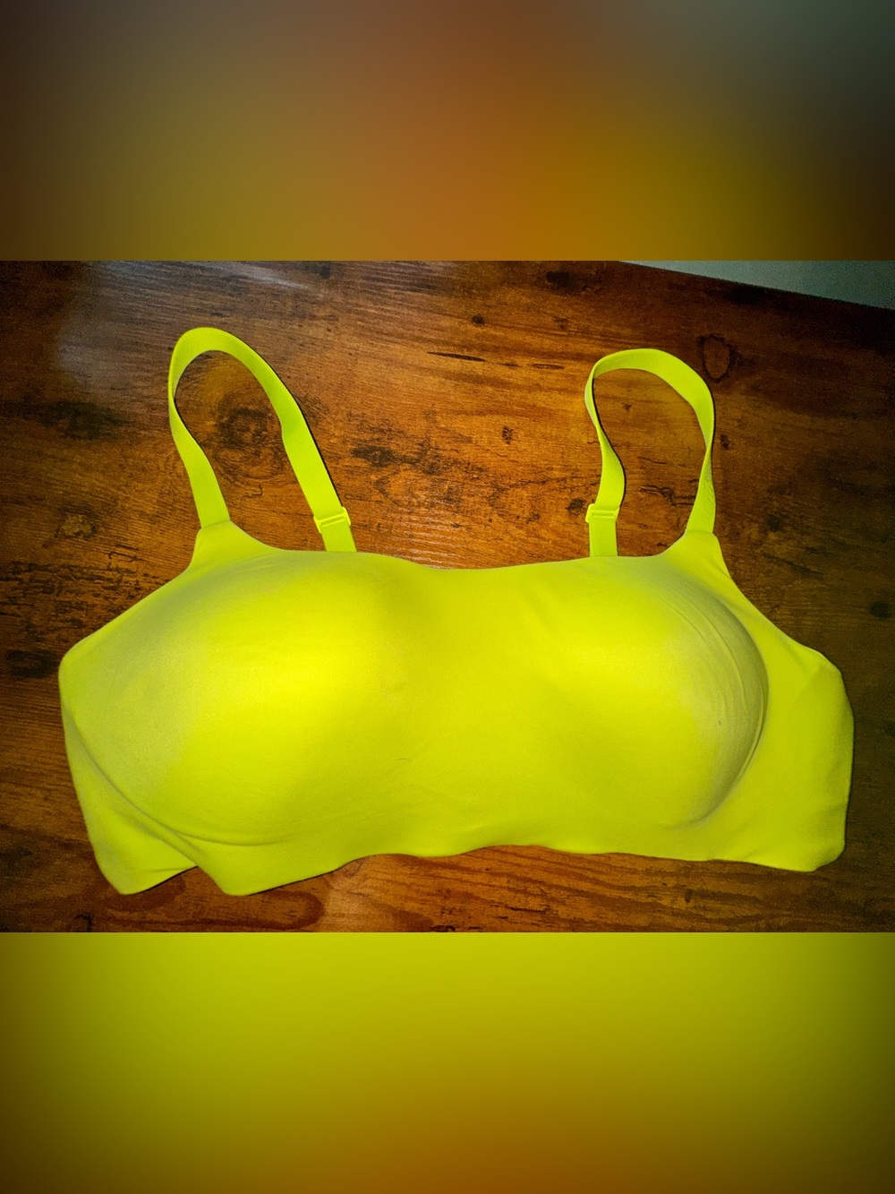 aerie Smoothez Bra-ish Neon Yellow Seamless T-Shirt Bra